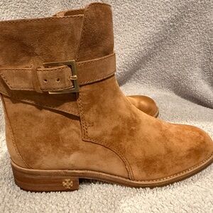 Tory Burch Brown Suede Ankle Booties